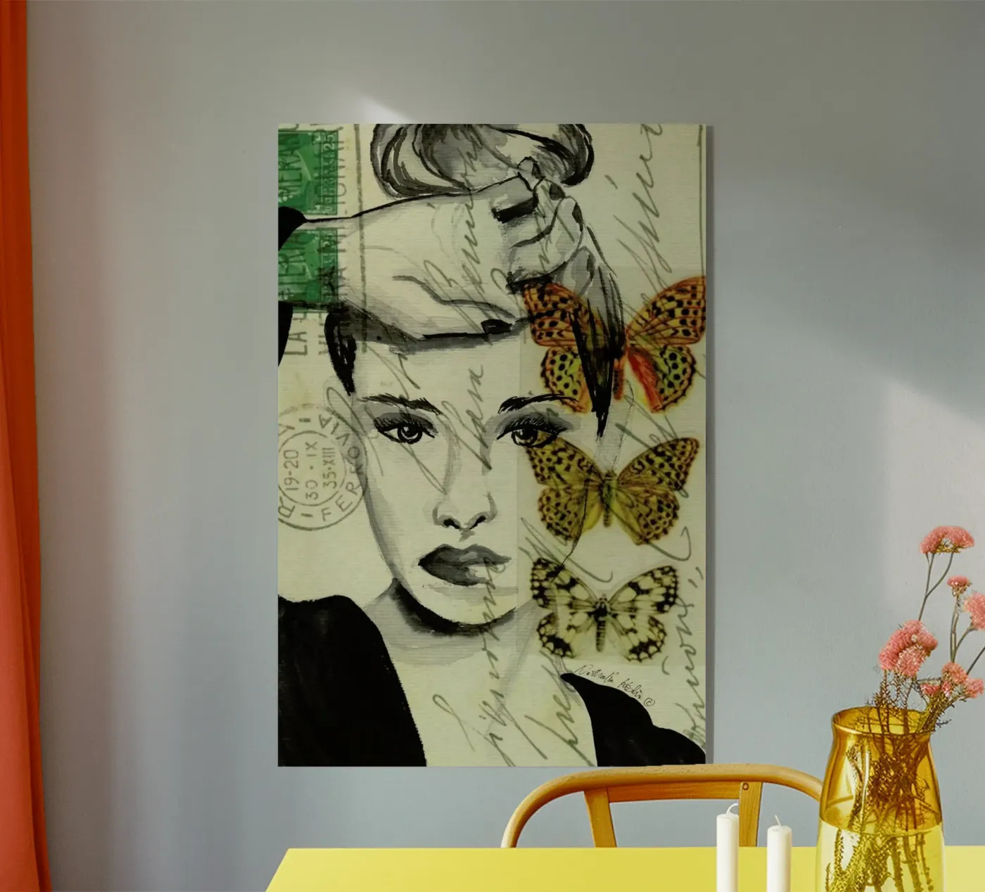 Thinking acryl van Nathys_illustration