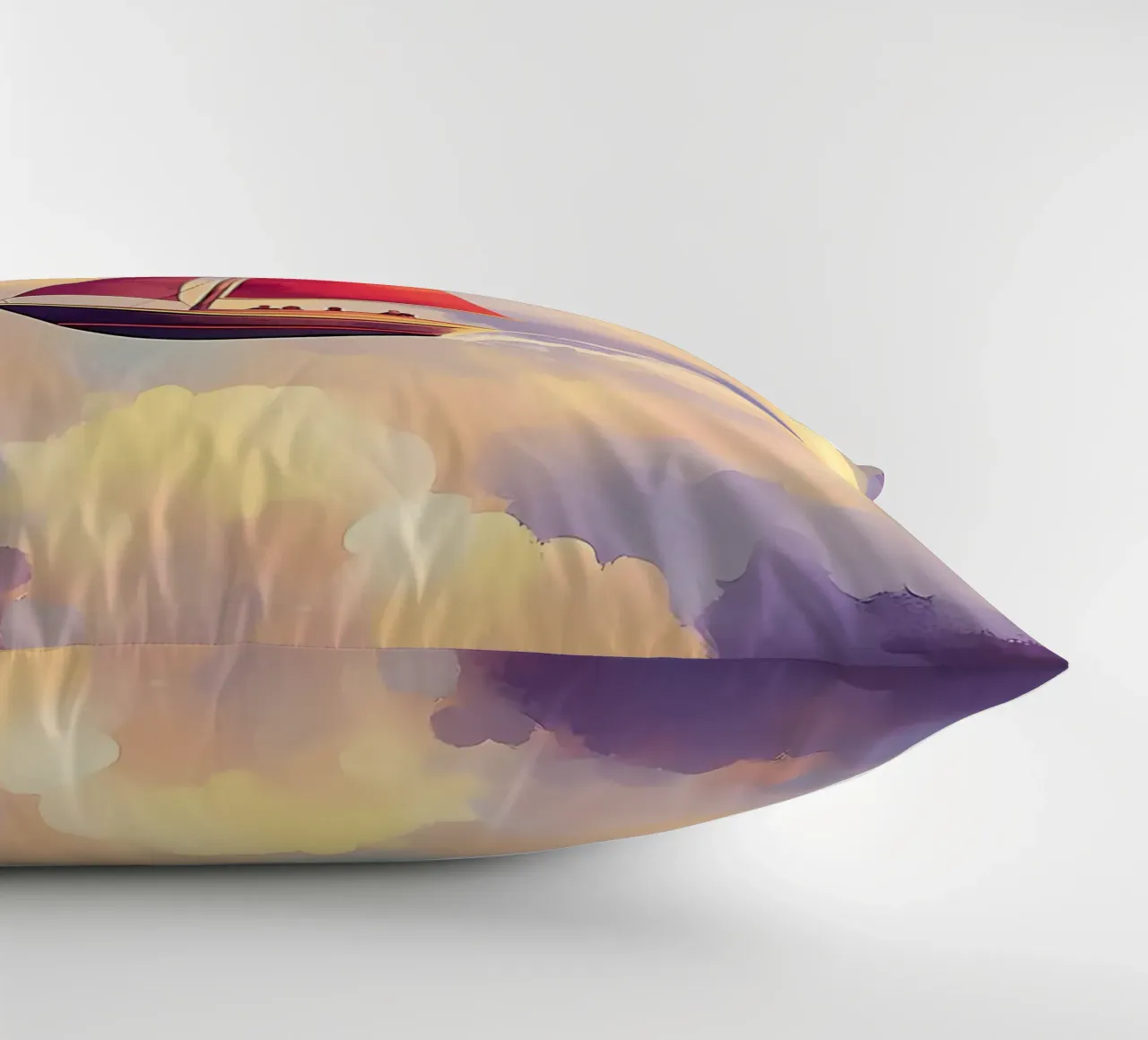 Sailboat in the Clouds decorative cushion by Bartosz Powalka
