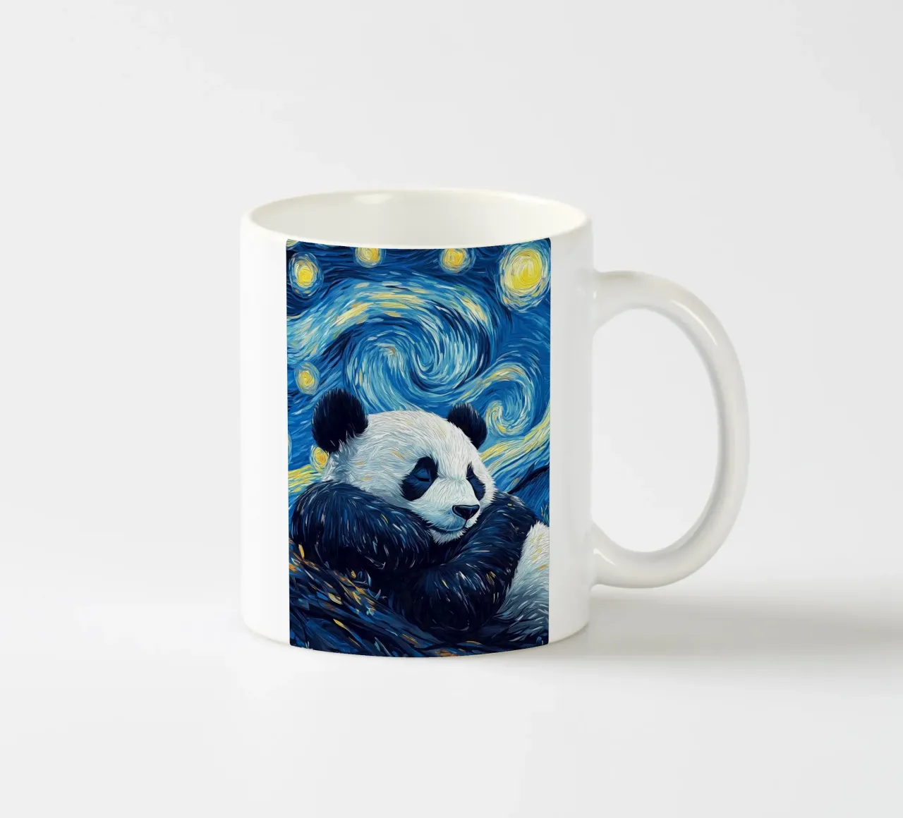 Panda Notte stellata tazza in ceramica da Adrian Patel