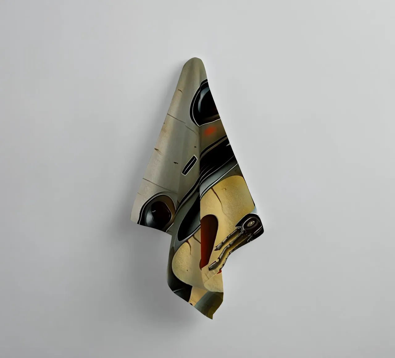 Robots with a heart_1 towel by Pink- und LoveArt by LK