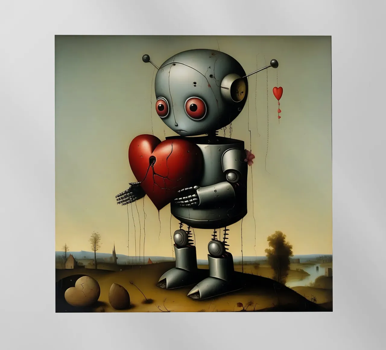 Robot con un cuore_2 pellicola backlit da Pink- und LoveArt by LK