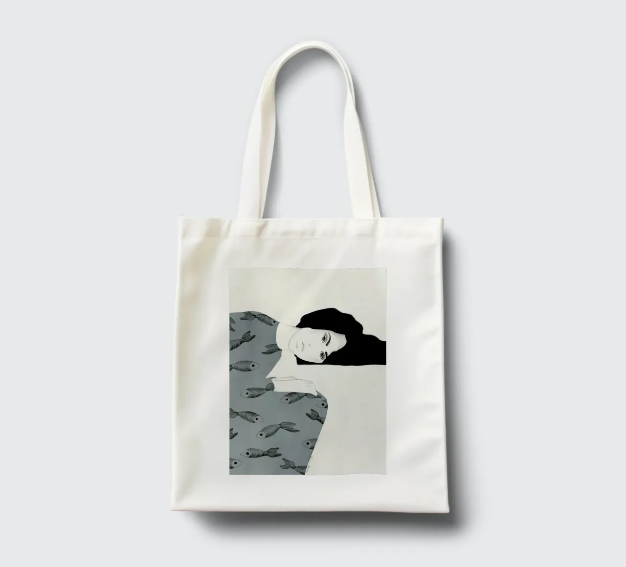 Fishy Mood II Jutebeutel von Ramona Russu