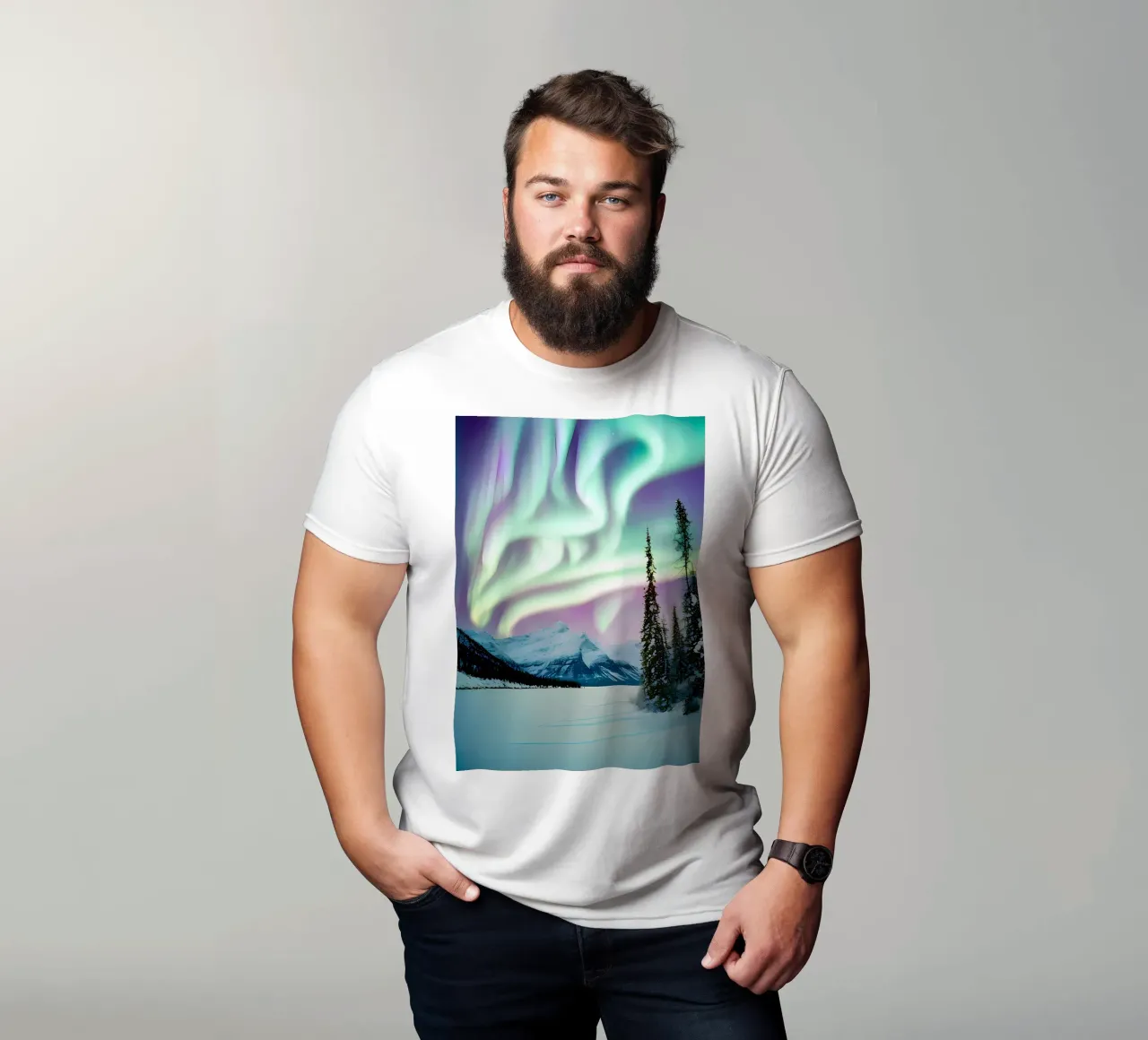 L'aurora boreale invernale t-shirt da Matthew Katz