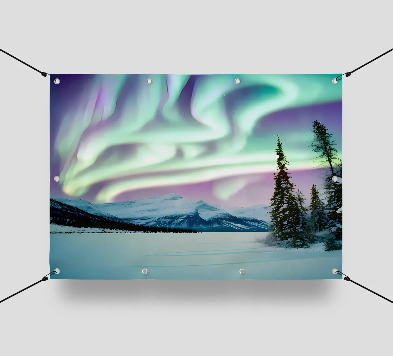 L'aurora boreale invernale telo in pvc da Matthew Katz