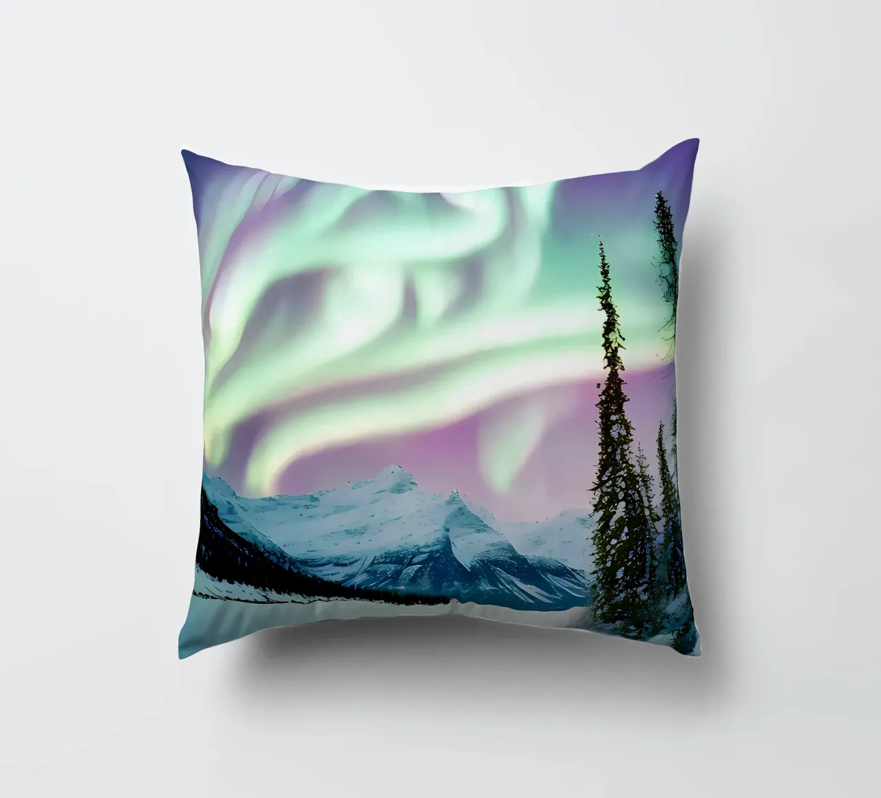 L'aurora boreale invernale cuscino da Matthew Katz
