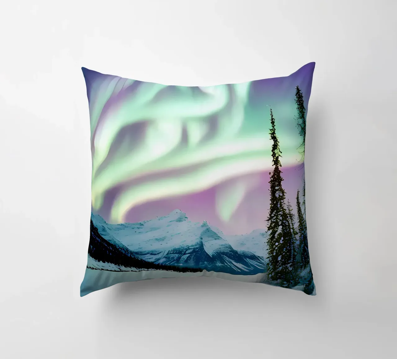 L'aurora boreale invernale cuscino da Matthew Katz