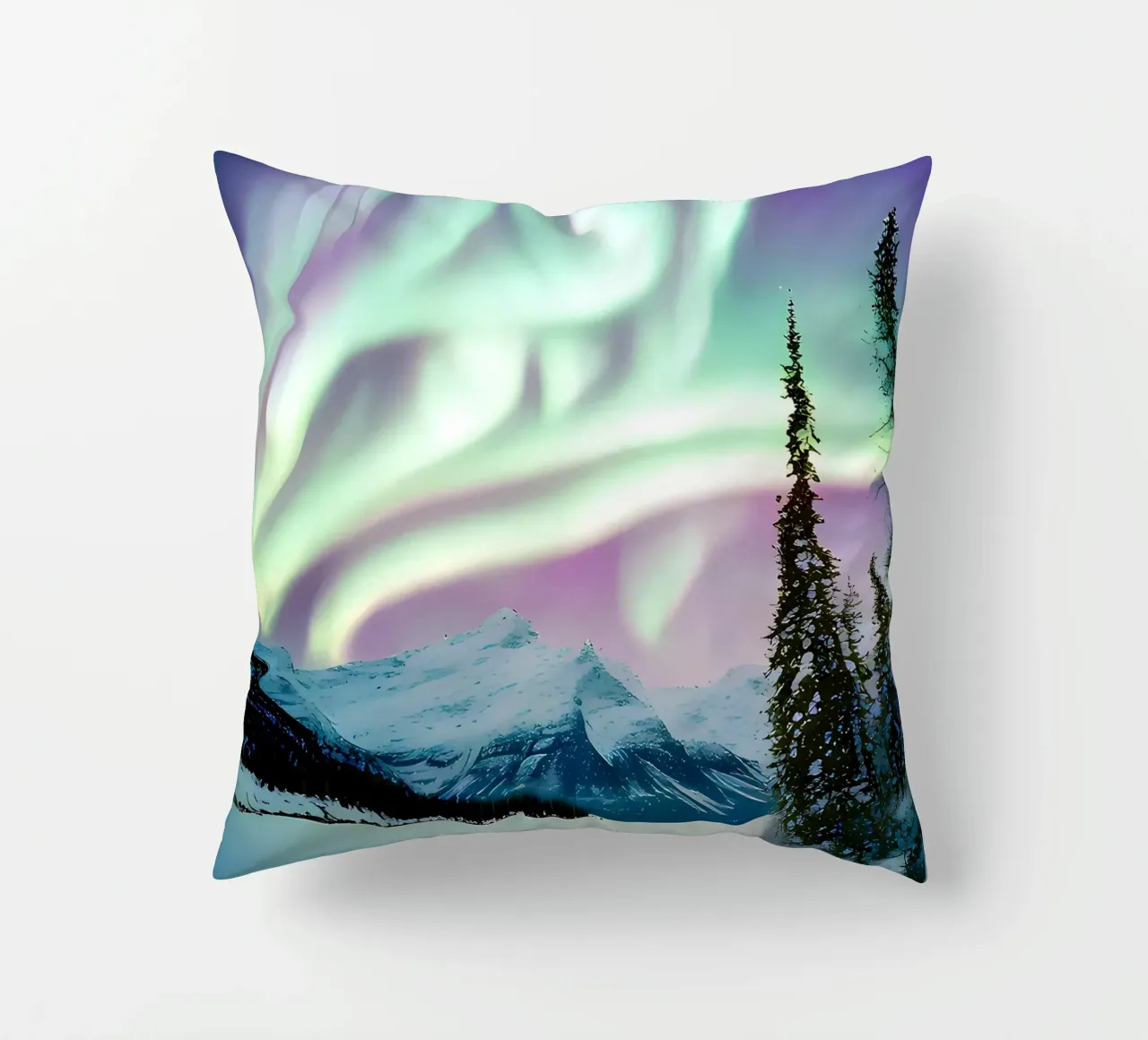 L'aurora boreale invernale cuscino da Matthew Katz