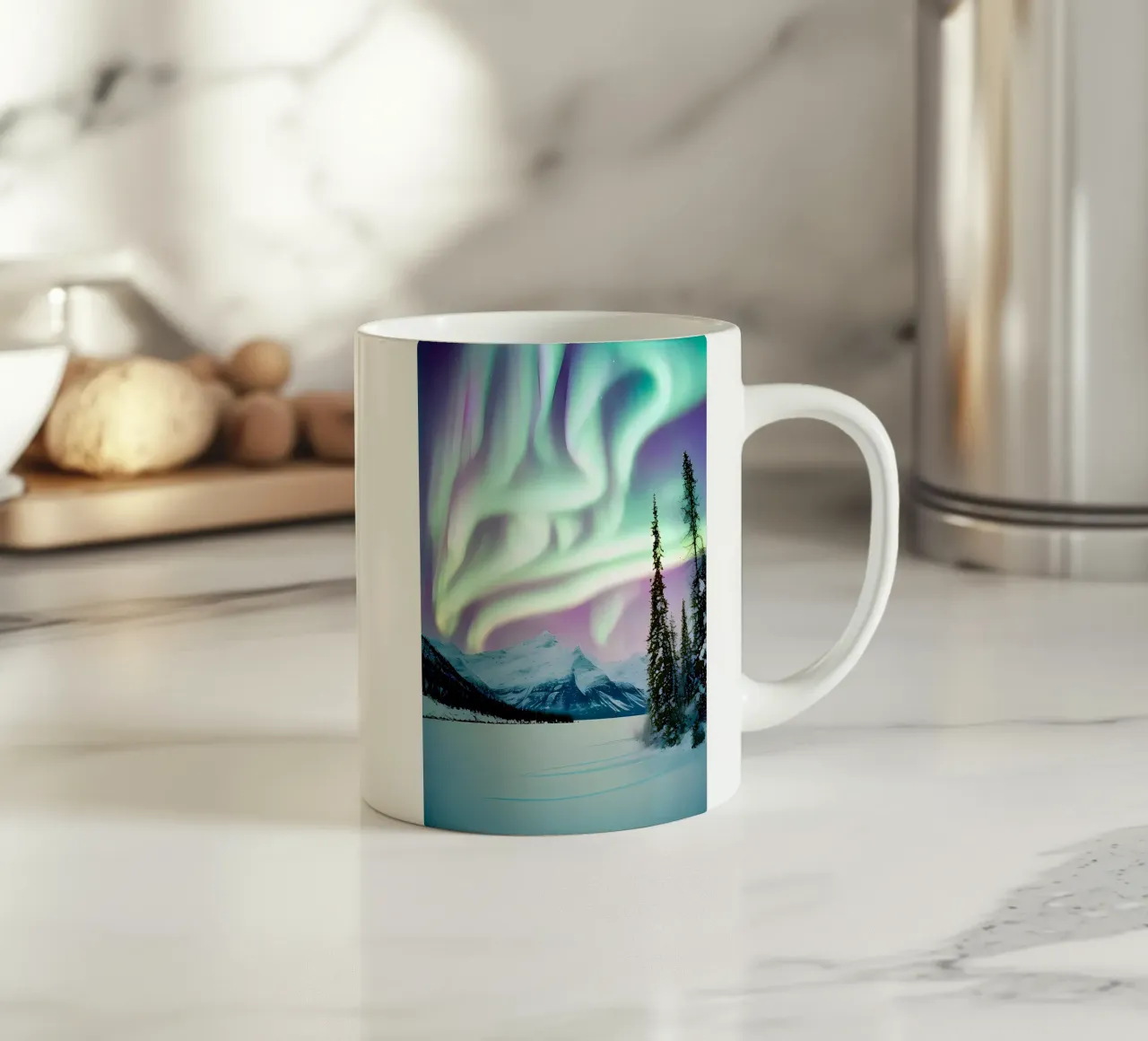 L'aurora boreale invernale tazza in ceramica da Matthew Katz