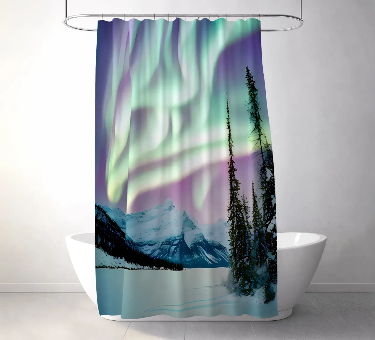 L'aurora boreale invernale tenda da doccia da Matthew Katz