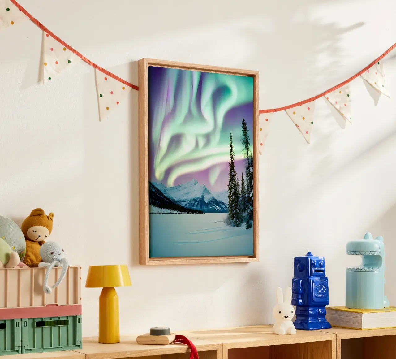 L'aurora boreale invernale tela con Cornice a cassetta da Matthew Katz