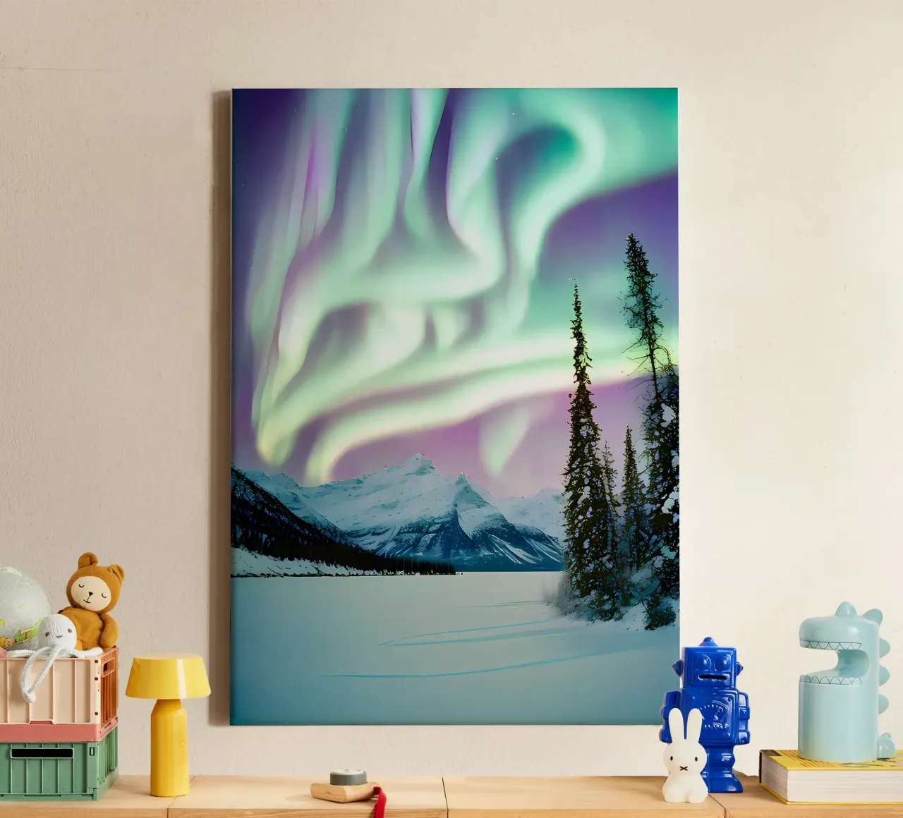 L'aurora boreale invernale tela con Cornice a cassetta da Matthew Katz
