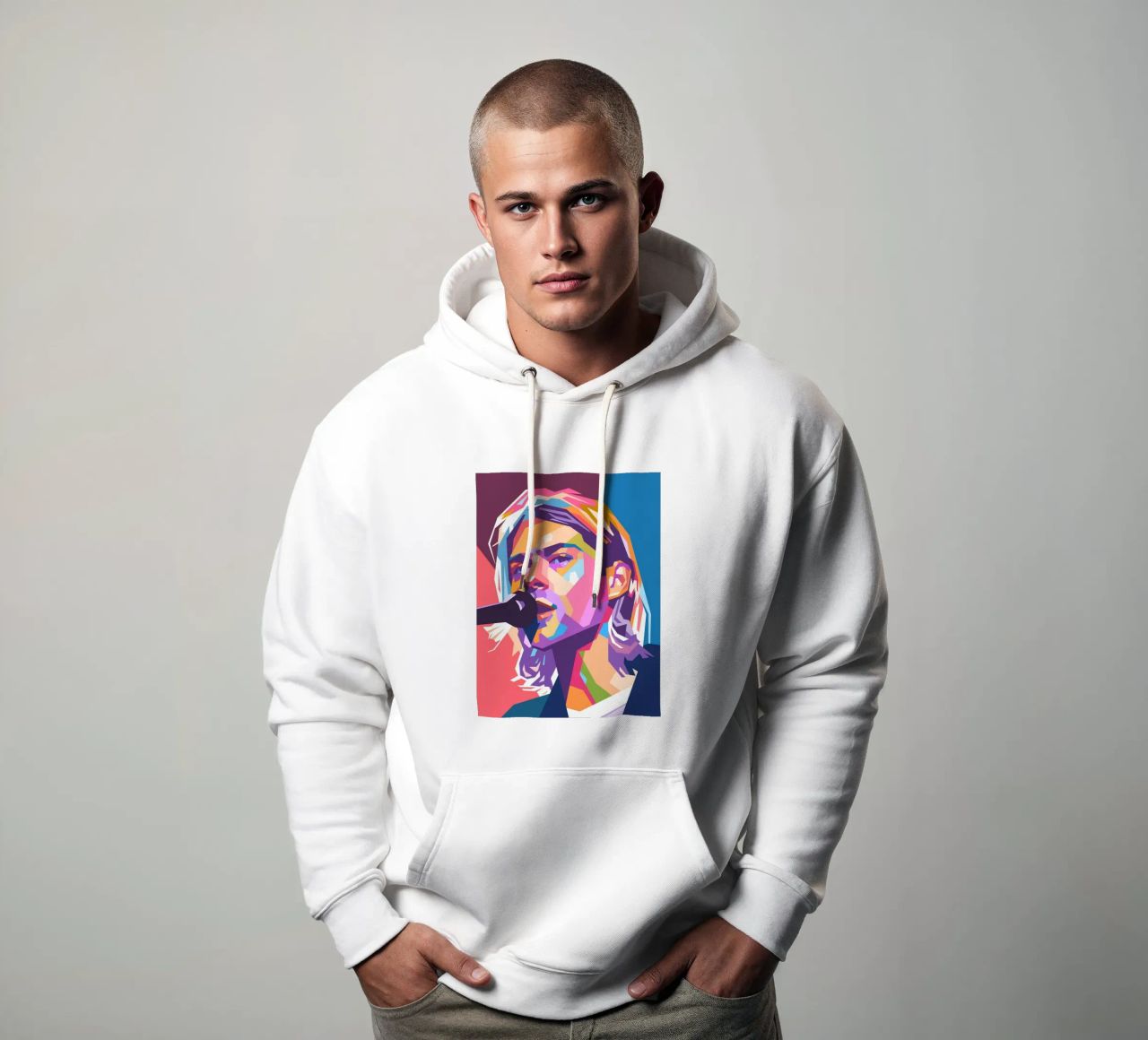 Kurt Cobain Nirvana pop art felpa con cappuccio da Hantamrata