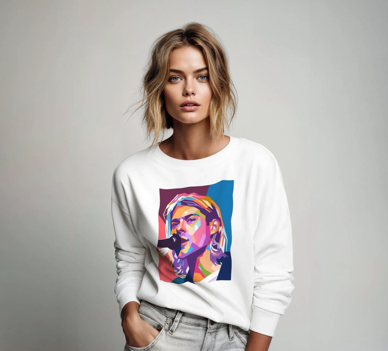Kurt Cobain Nirvana pop art felpa da Hantamrata