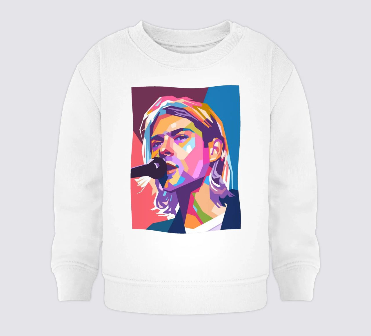 Kurt Cobain Nirvana pop art felpa neonato da Hantamrata