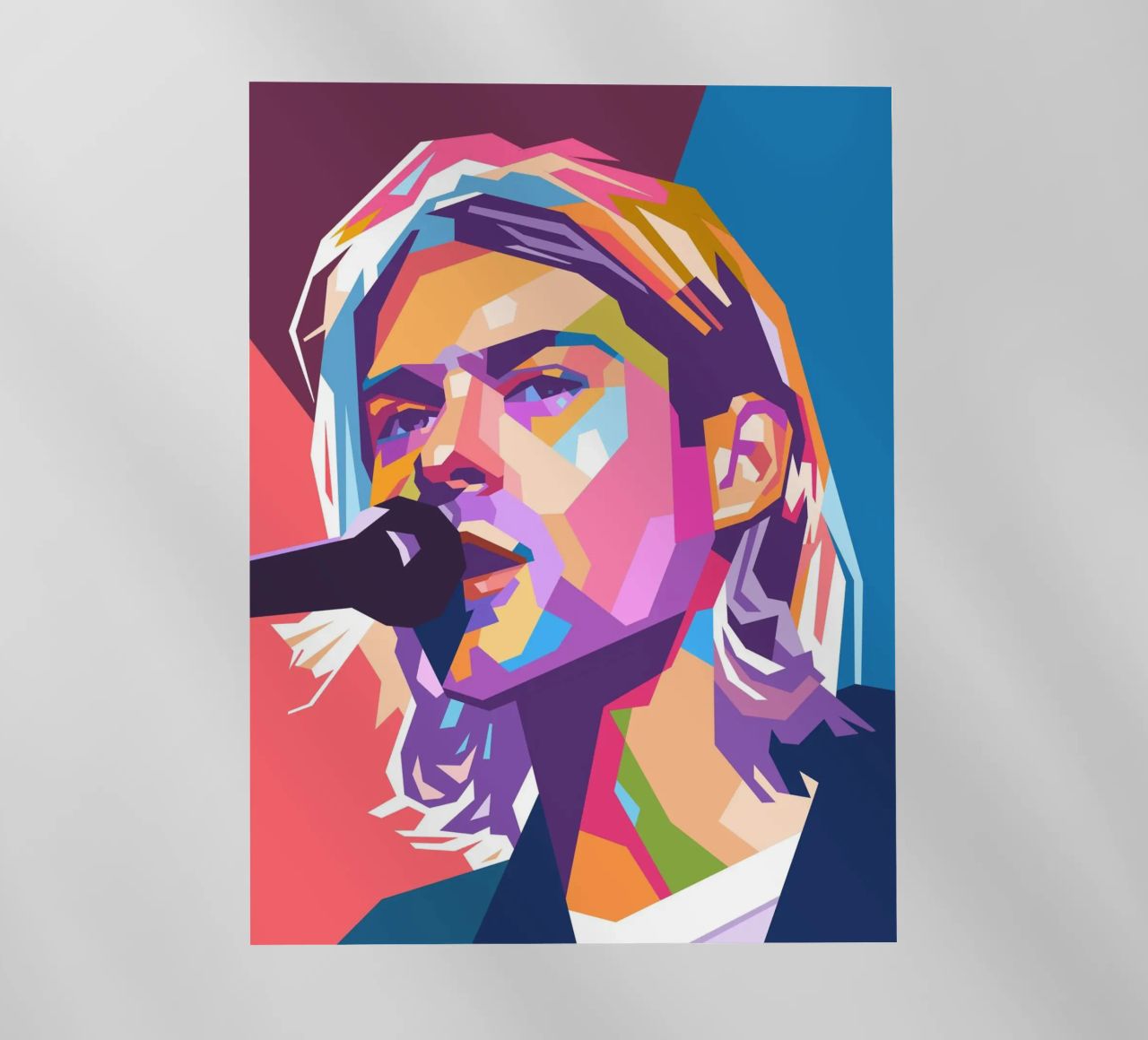 Kurt Cobain Nirvana pop art pellicola backlit da Hantamrata