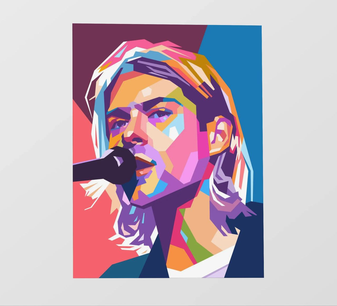 Kurt Cobain Nirvana pop art pellicola backlit da Hantamrata