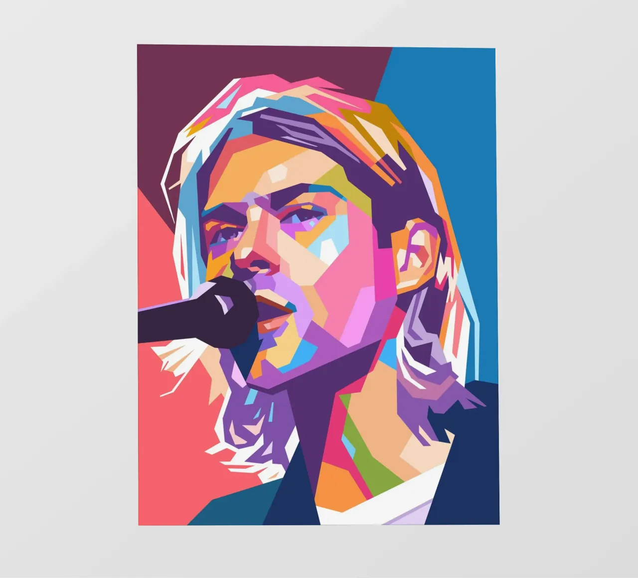 Kurt Cobain Nirvana pop art pellicola backlit da Hantamrata