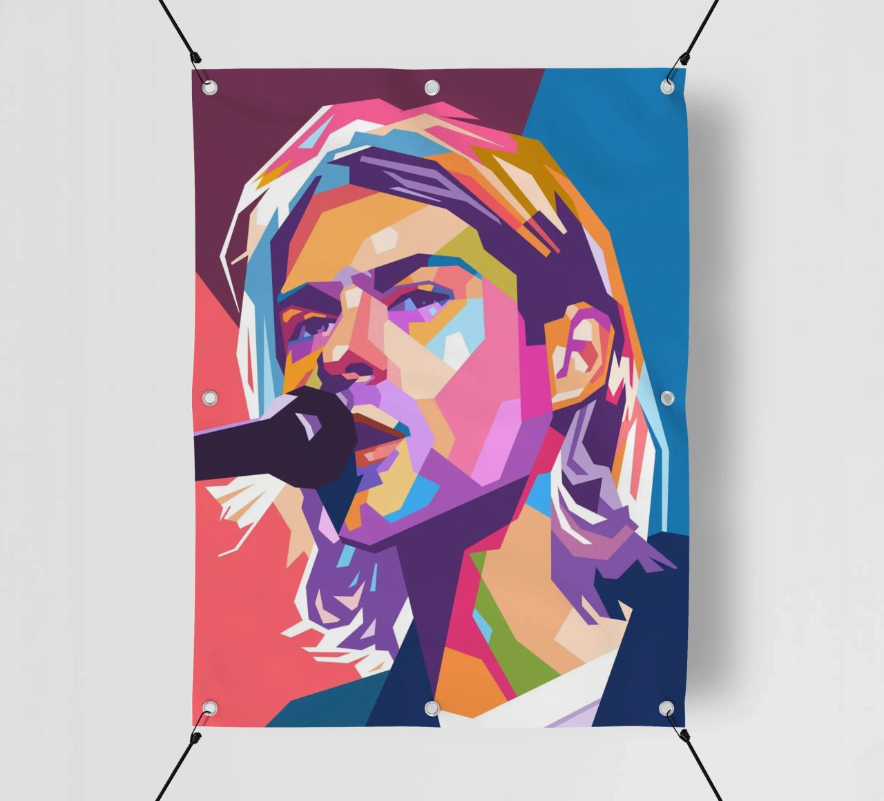 Kurt Cobain Nirvana pop art telo in pvc da Hantamrata