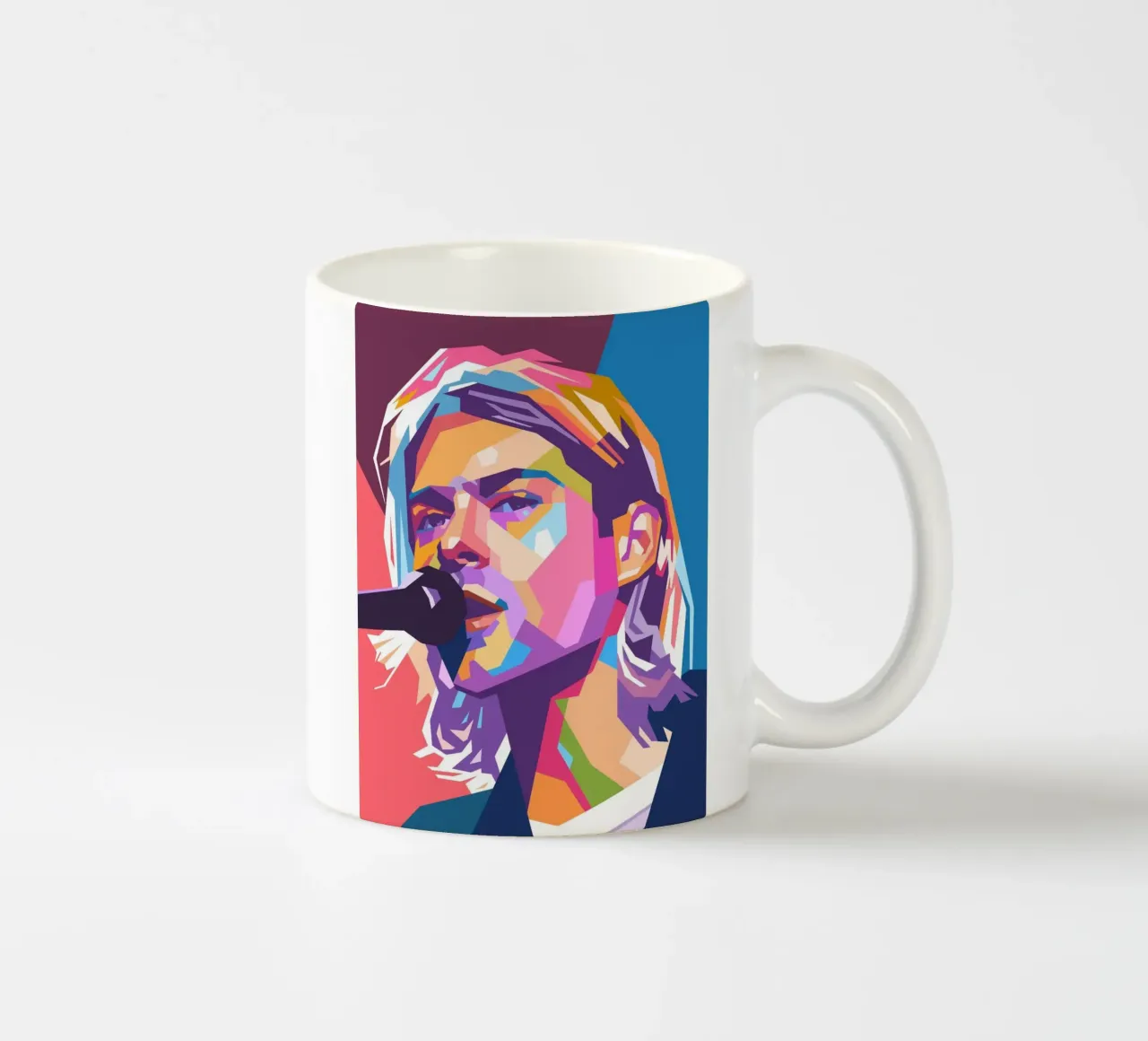 Kurt Cobain Nirvana arte pop taza de cerámica de Hantamrata