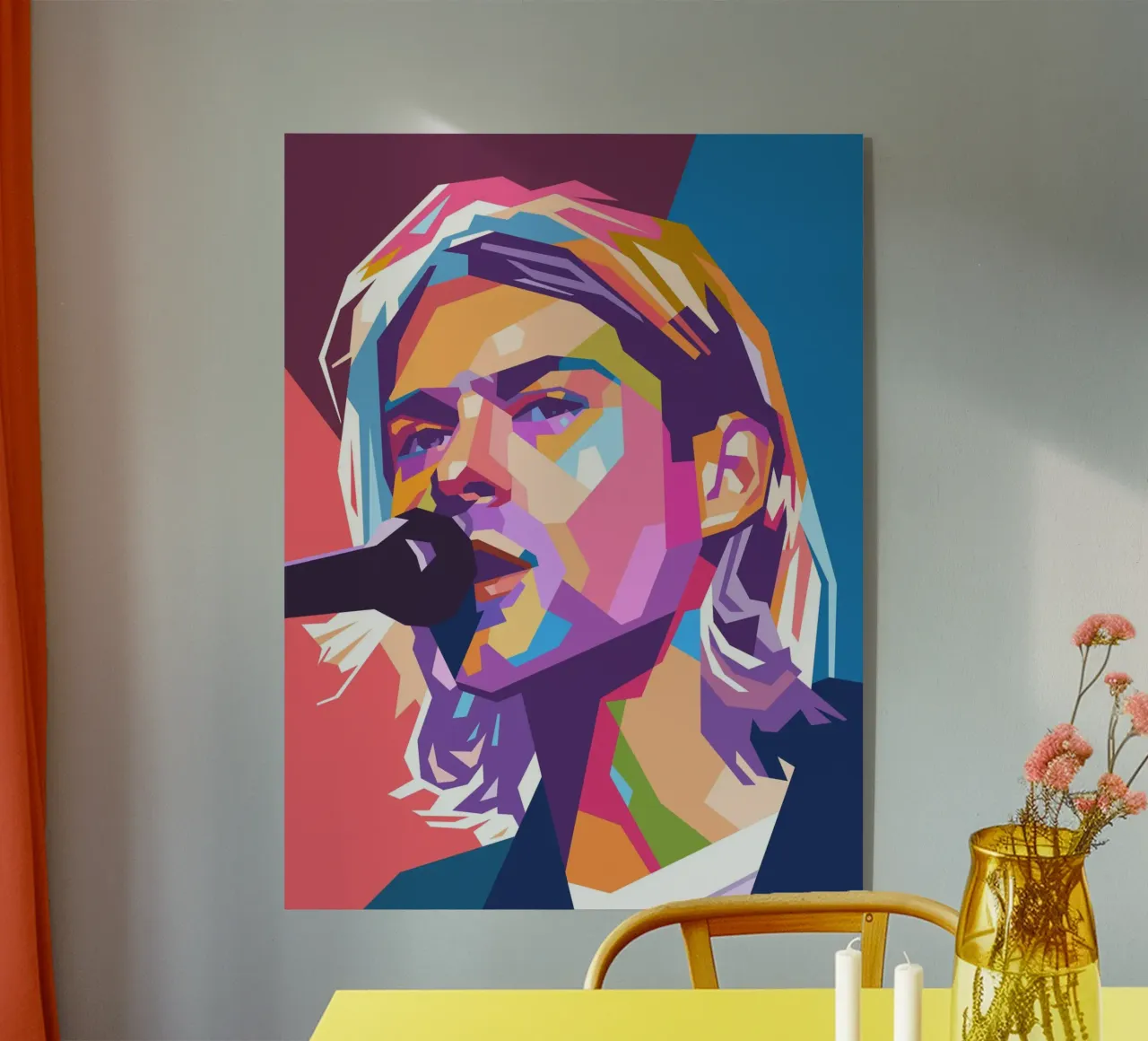 Kurt Cobain Nirvana pop art plexiglass da Hantamrata