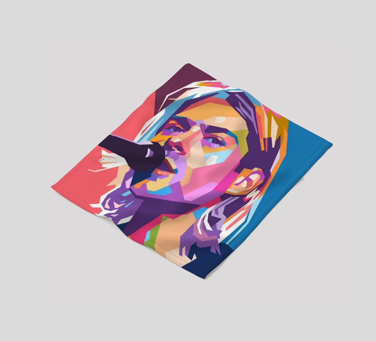 Kurt Cobain Nirvana pop art coperta in pile da Hantamrata