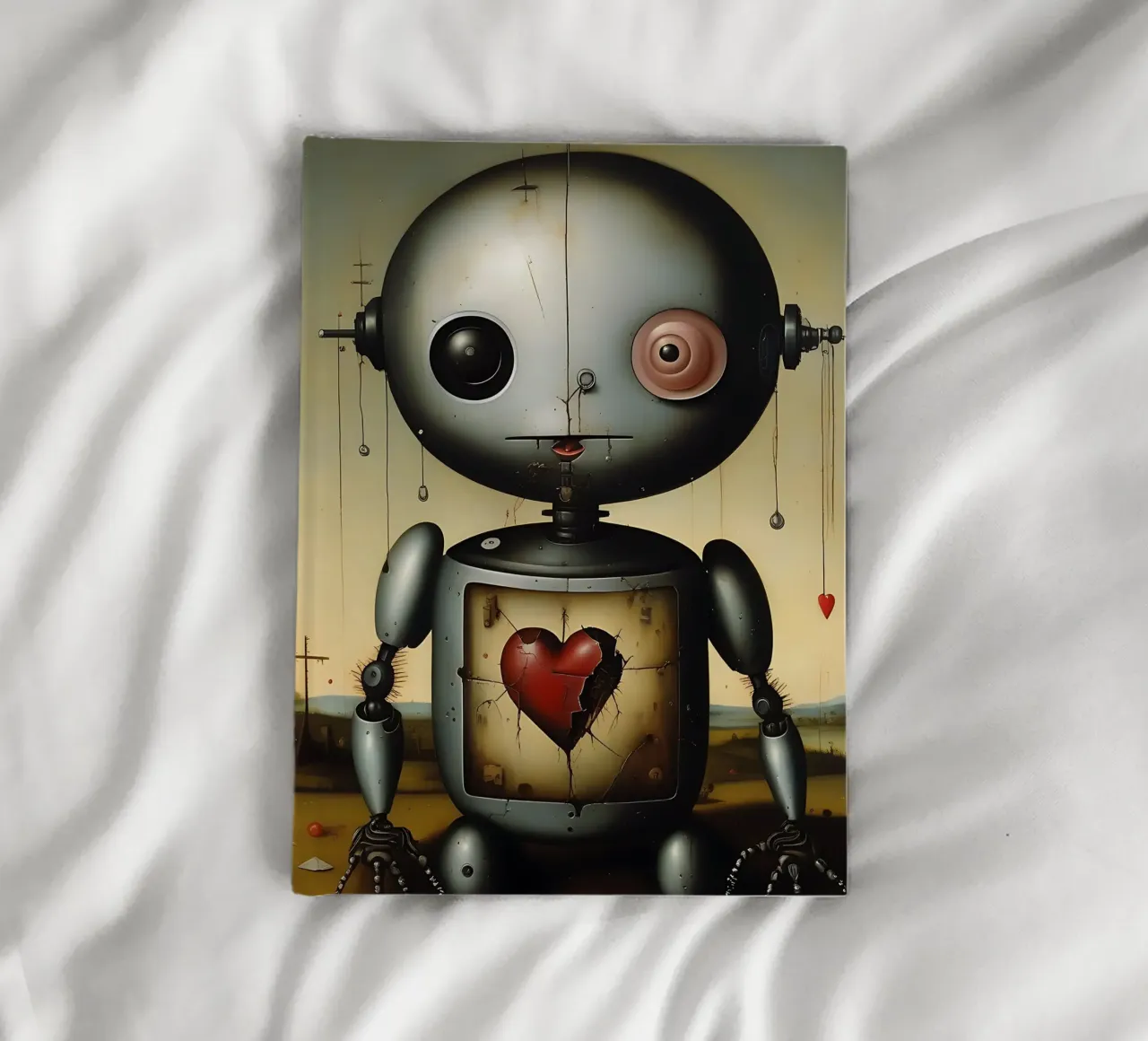 Robots con corazón_3 cuaderno de Pink- und LoveArt by LK