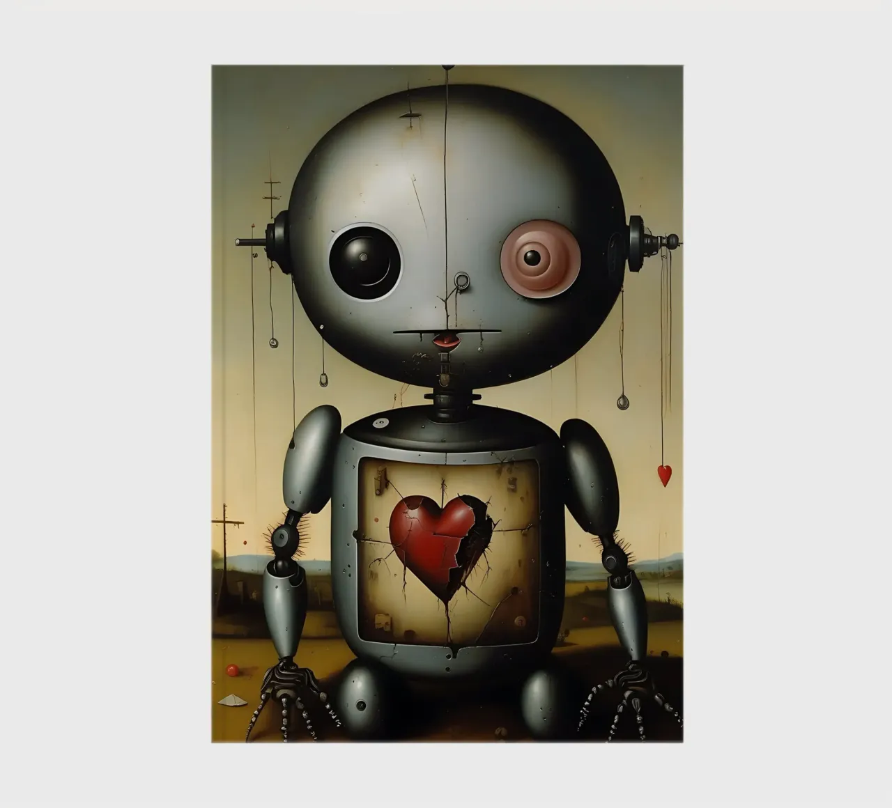 Robot con un cuore_3 diario da Pink- und LoveArt by LK