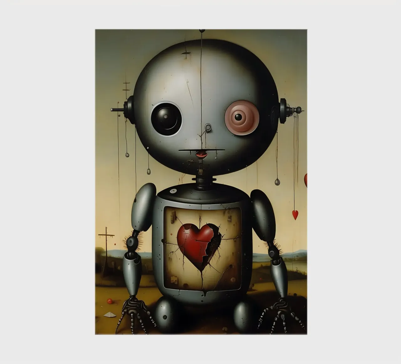 Robot con un cuore_3 diario da Pink- und LoveArt by LK