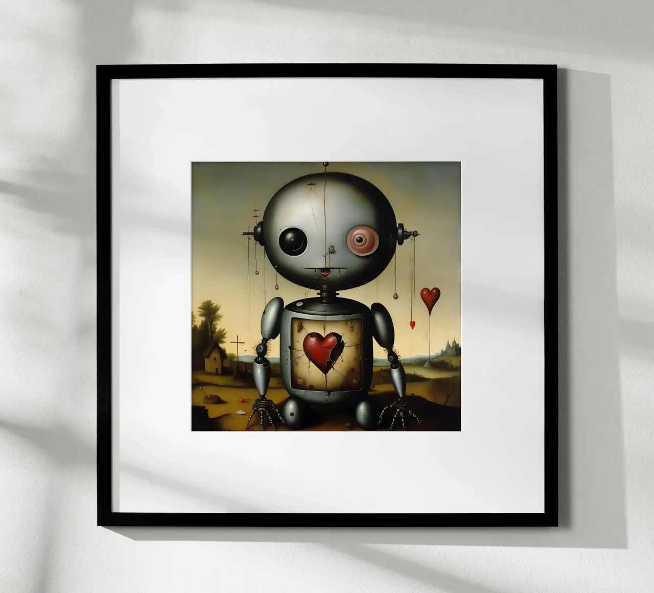 Robot con un cuore_3 carta hahnemühle da Pink- und LoveArt by LK