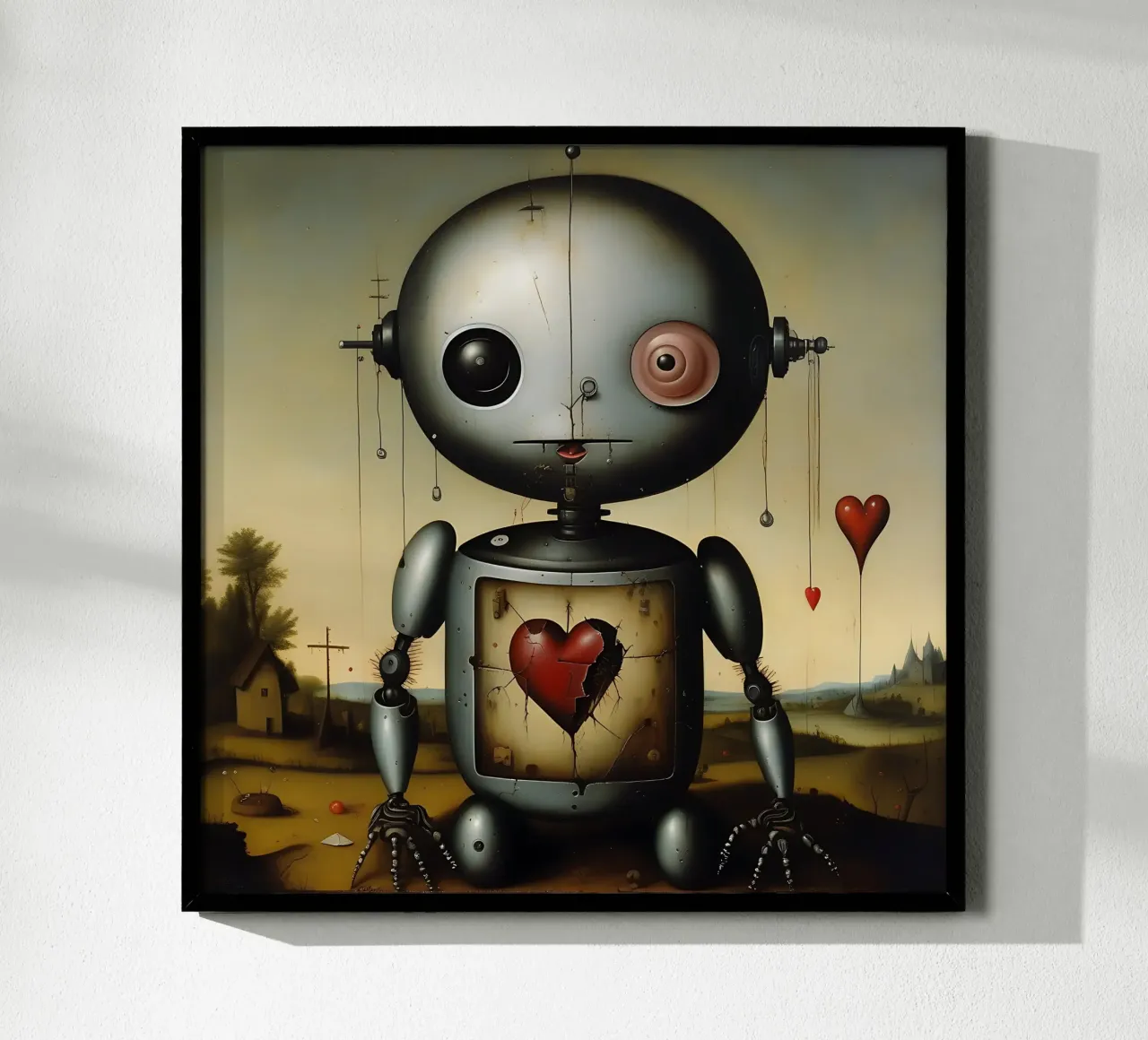 Robot con un cuore_3 carta hahnemühle da Pink- und LoveArt by LK