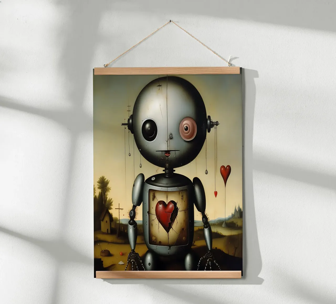 Robot con un cuore_3 carta hahnemühle da Pink- und LoveArt by LK