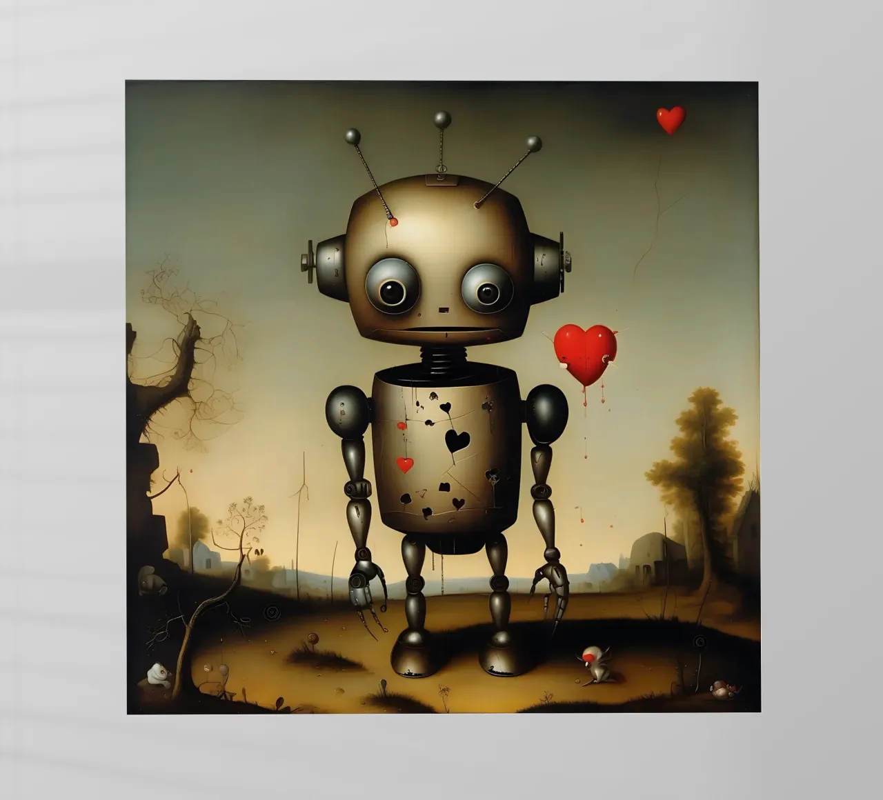 Robot con un cuore_4 pellicola backlit da Pink- und LoveArt by LK