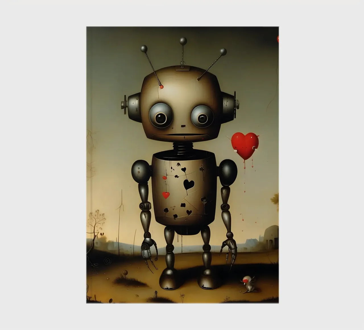 Robot con un cuore_4 diario da Pink- und LoveArt by LK