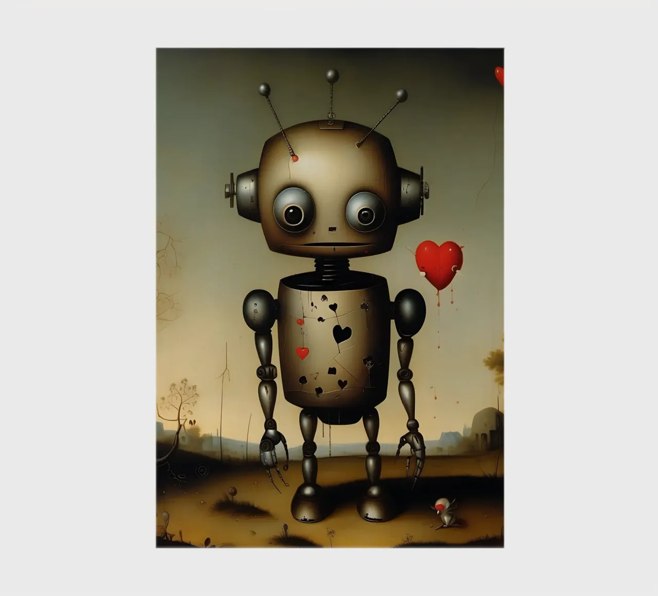 Robots con corazón_4 cuaderno de Pink- und LoveArt by LK