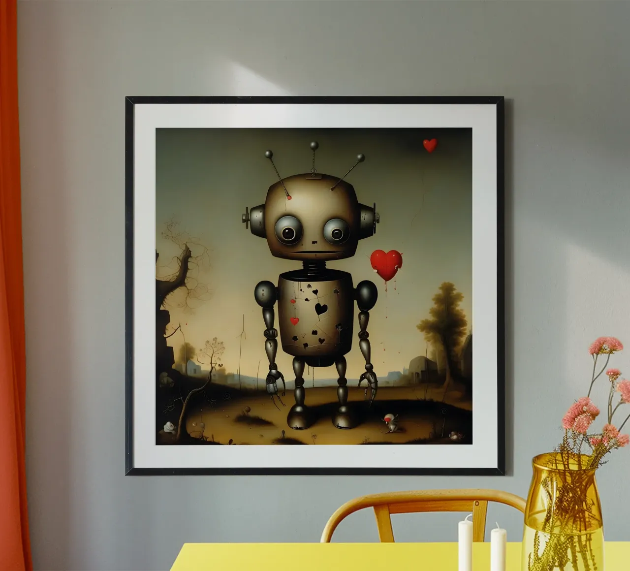 Robot con un cuore_4 carta hahnemühle da Pink- und LoveArt by LK