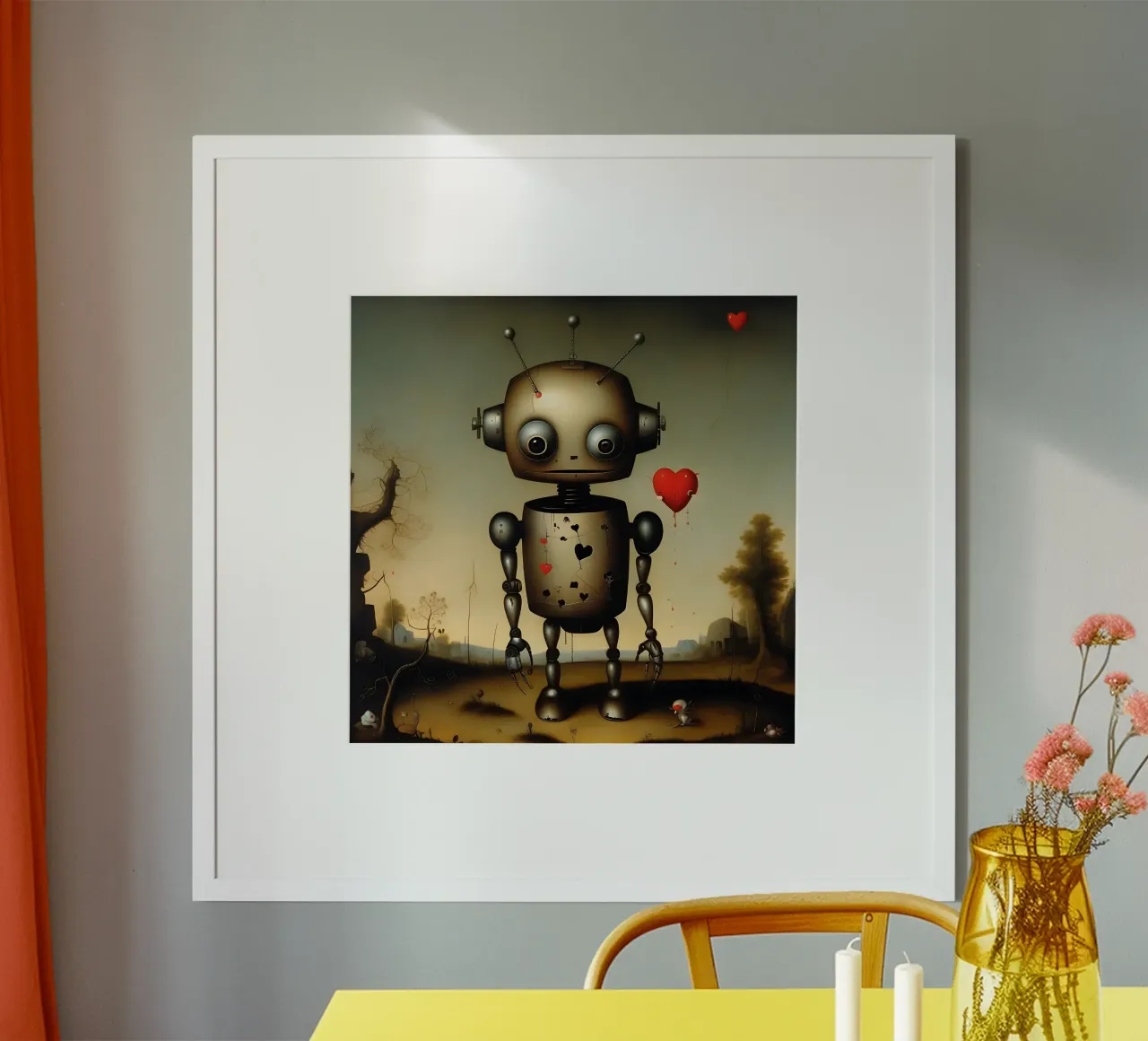 Robot con un cuore_4 carta hahnemühle da Pink- und LoveArt by LK