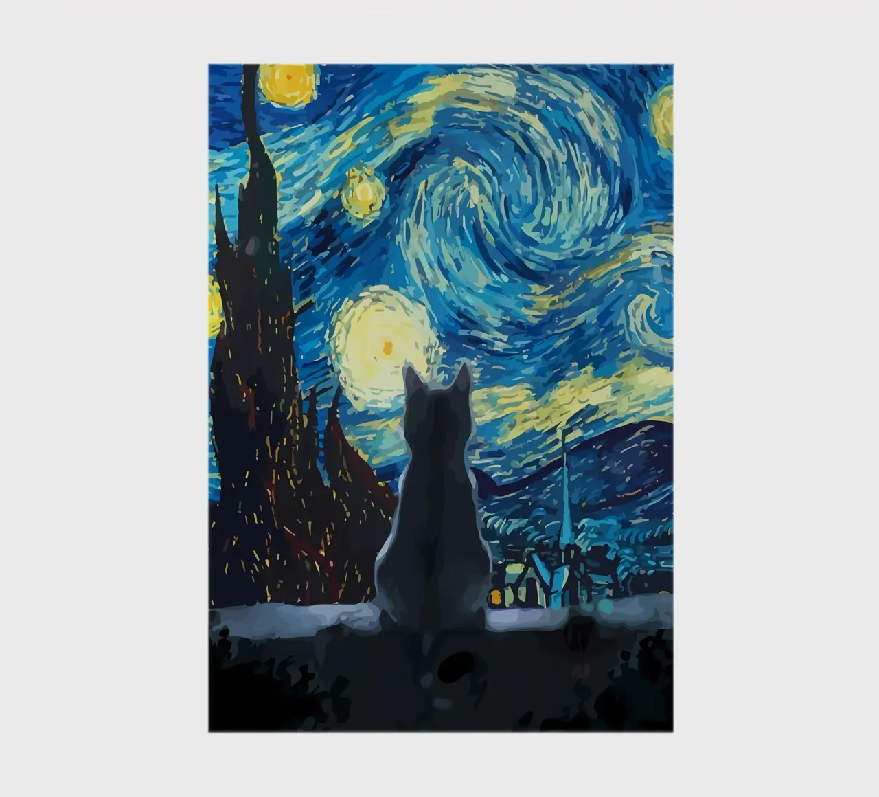 Starry Night Cat notebook by Adrian Patel