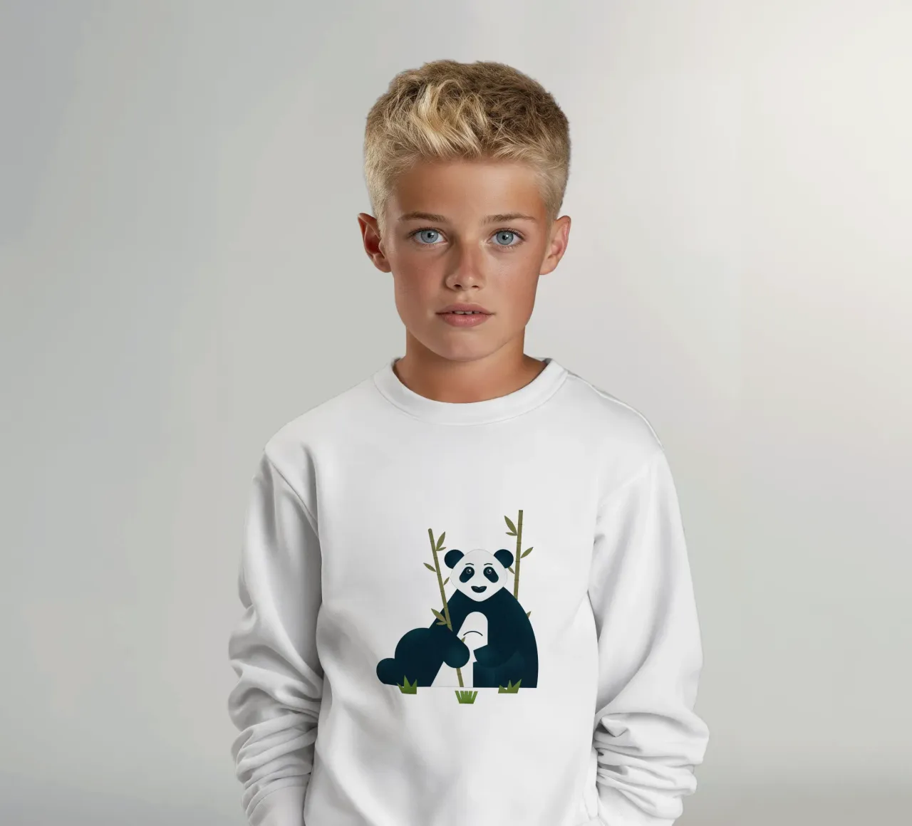 Blu - Il panda stoico felpa bambino da 2fevrierArtStudio