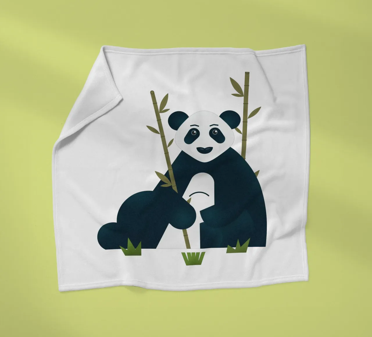 Blue - The Stoic Panda fleece blanket by 2fevrierArtStudio