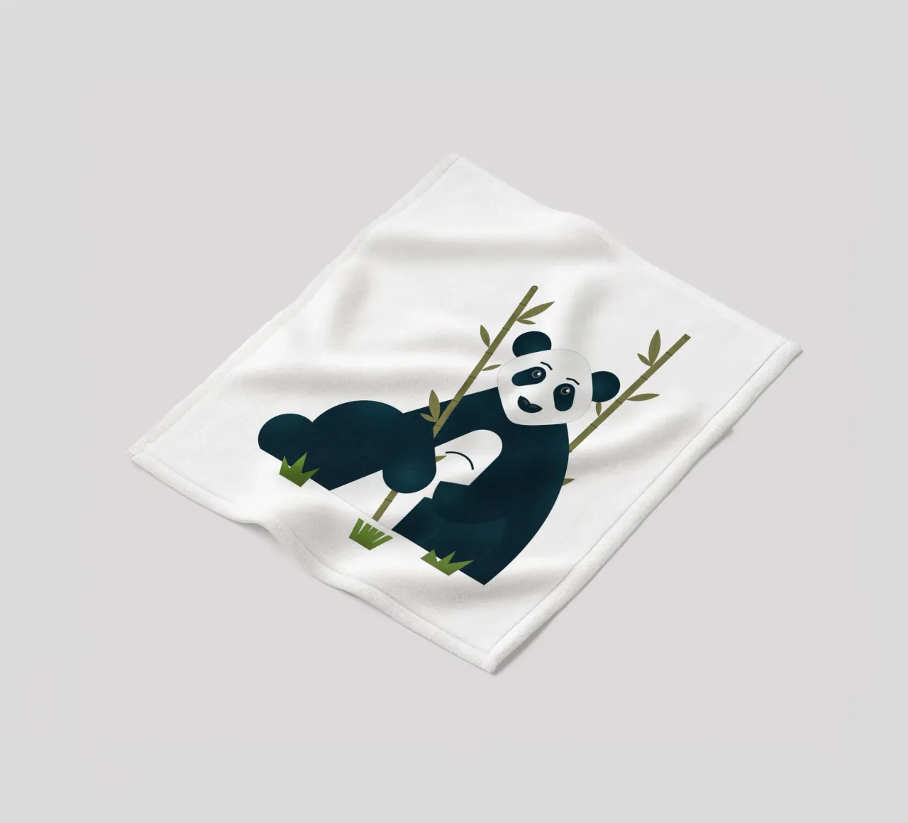 Blue - The Stoic Panda fleece blanket by 2fevrierArtStudio