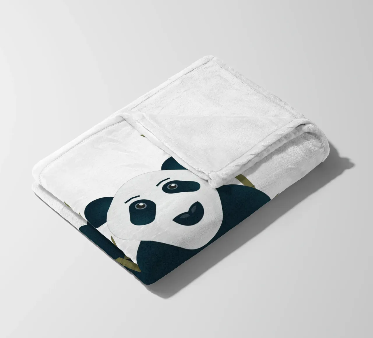 Blue - The Stoic Panda fleece blanket by 2fevrierArtStudio