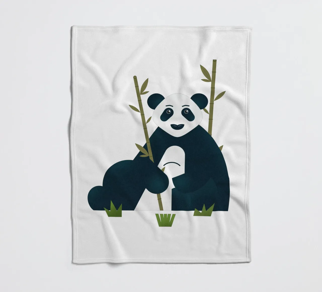 Blue - The Stoic Panda fleece blanket by 2fevrierArtStudio