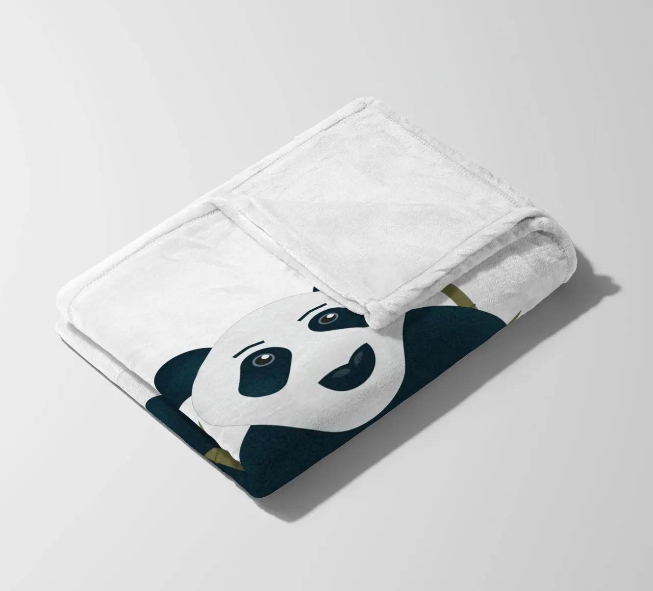 Blue - The Stoic Panda fleece blanket by 2fevrierArtStudio