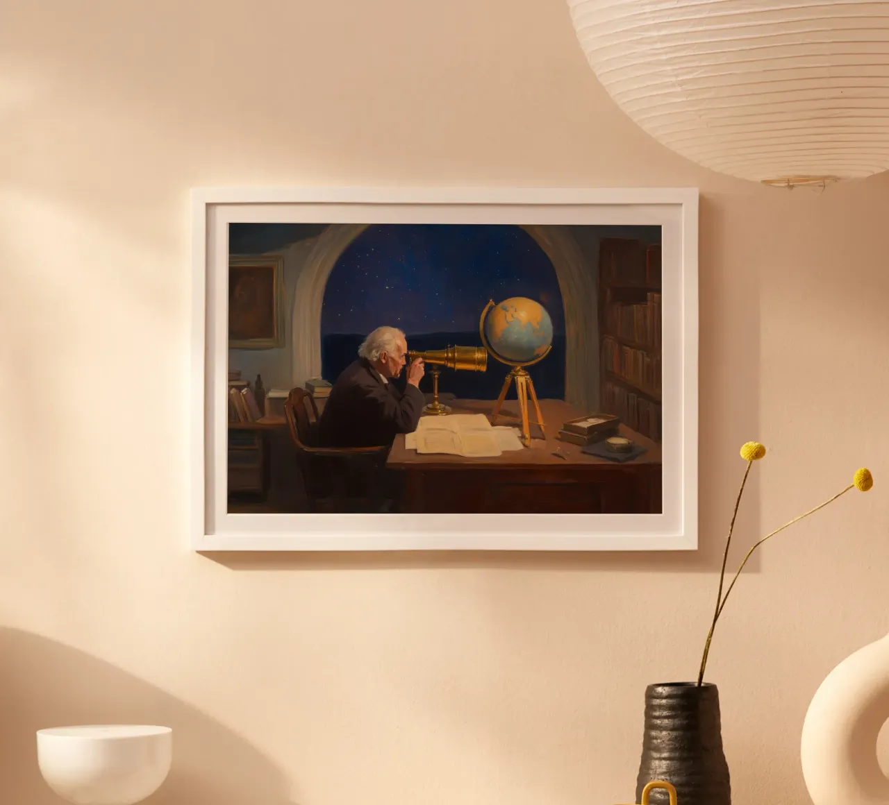Lo studio dell'astronomo poster da Art Center