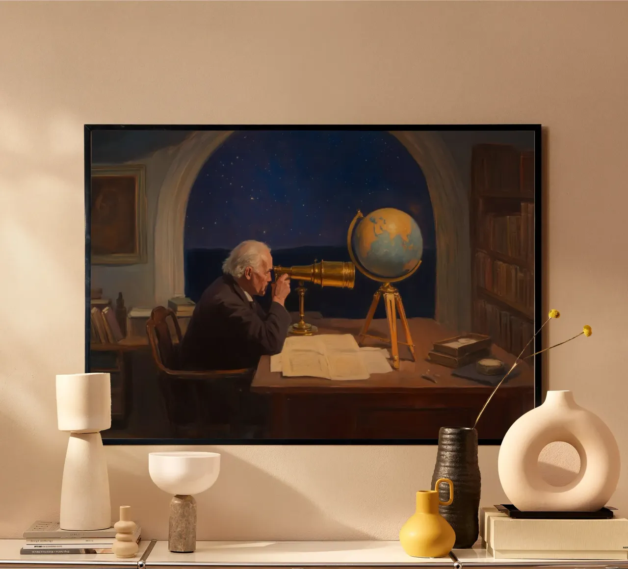 Lo studio dell'astronomo poster da Art Center