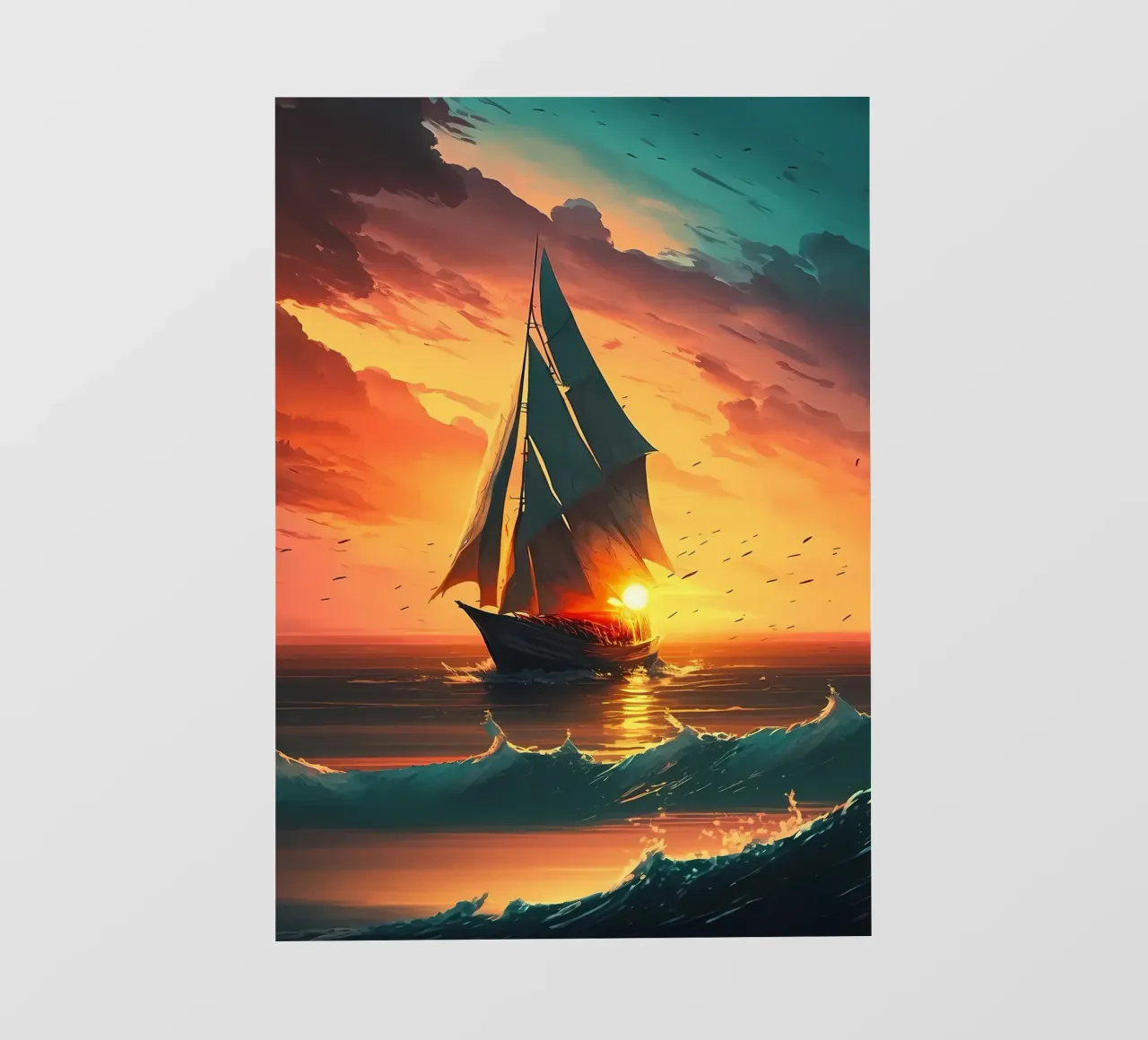 tramonto in barca telo in pvc da Bartosz Powalka