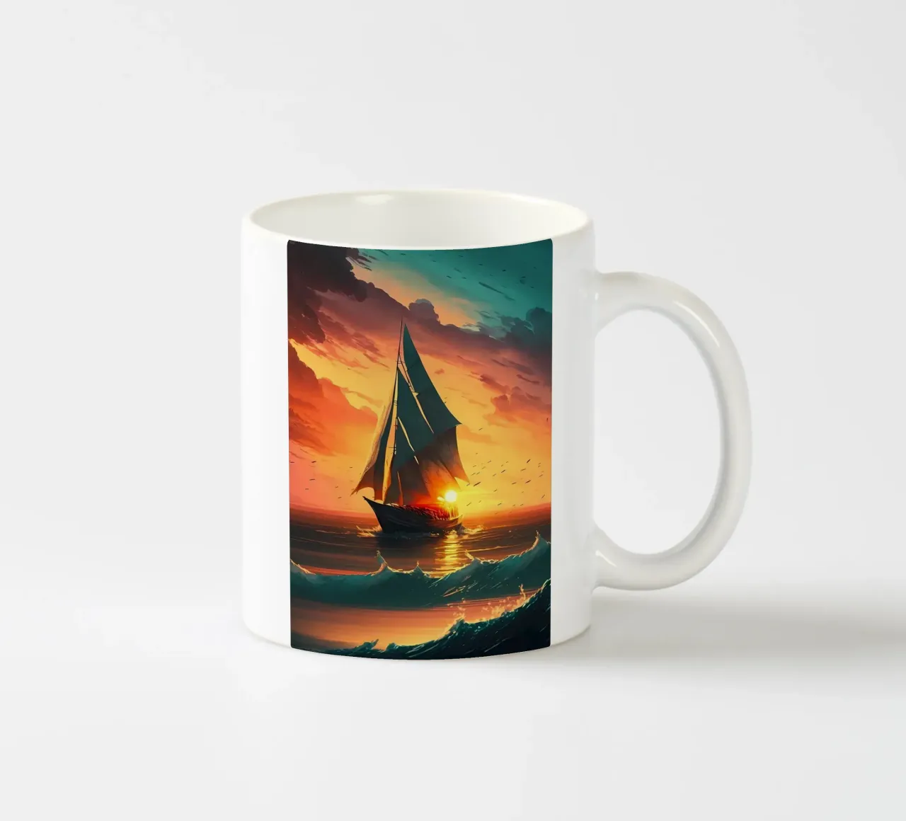 tramonto in barca tazza in ceramica da Bartosz Powalka
