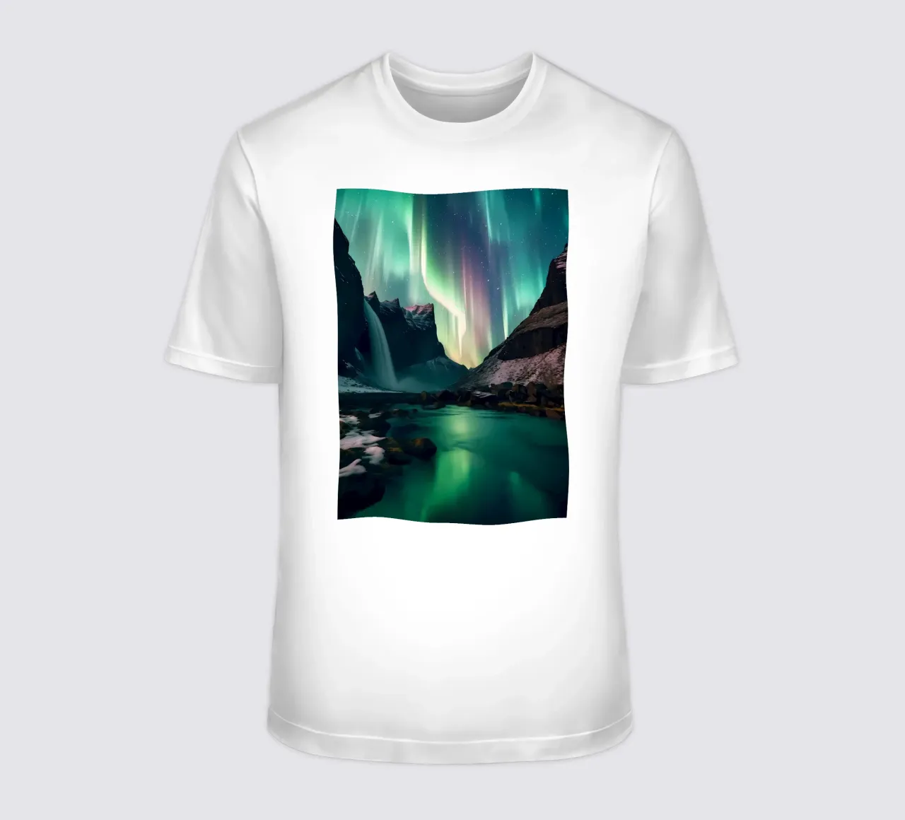 Green Aurora Borealis t-shirt by Matthew Katz