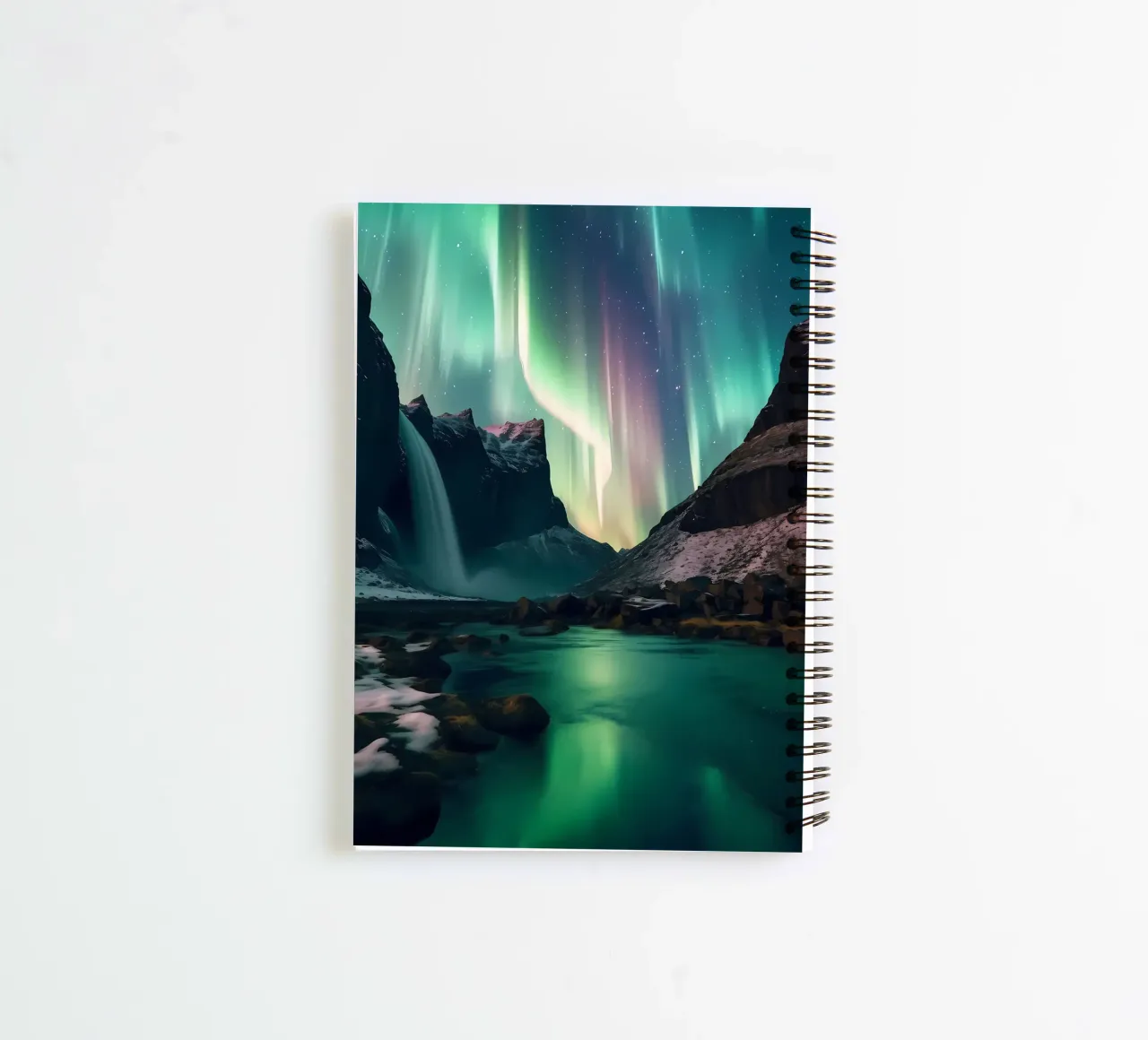 Green Aurora Borealis spiral notebook by Matthew Katz