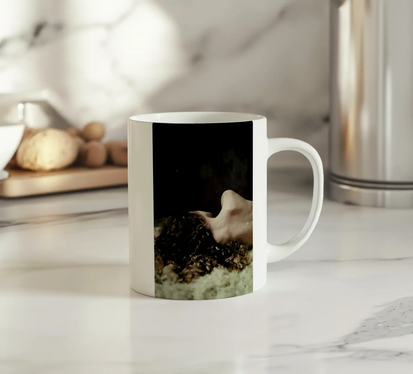 Curls ceramic mug by Runway Collective